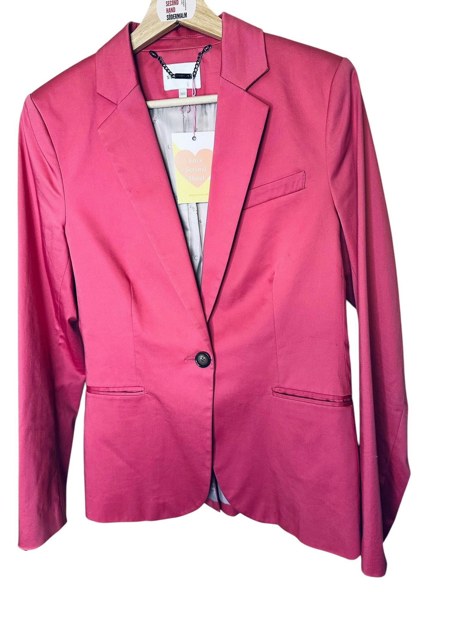 Rosa blazer i bomull