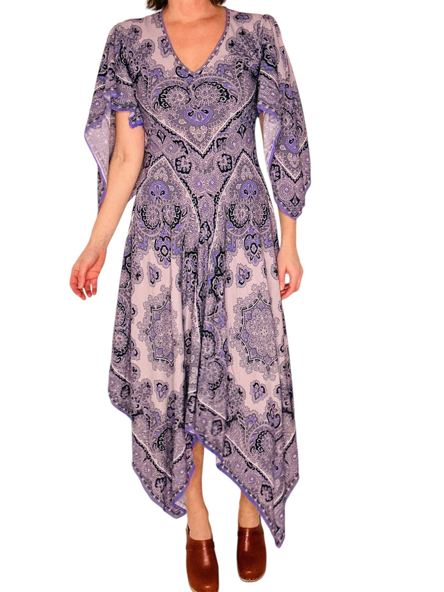 Vintage klänning med scarves-mönster