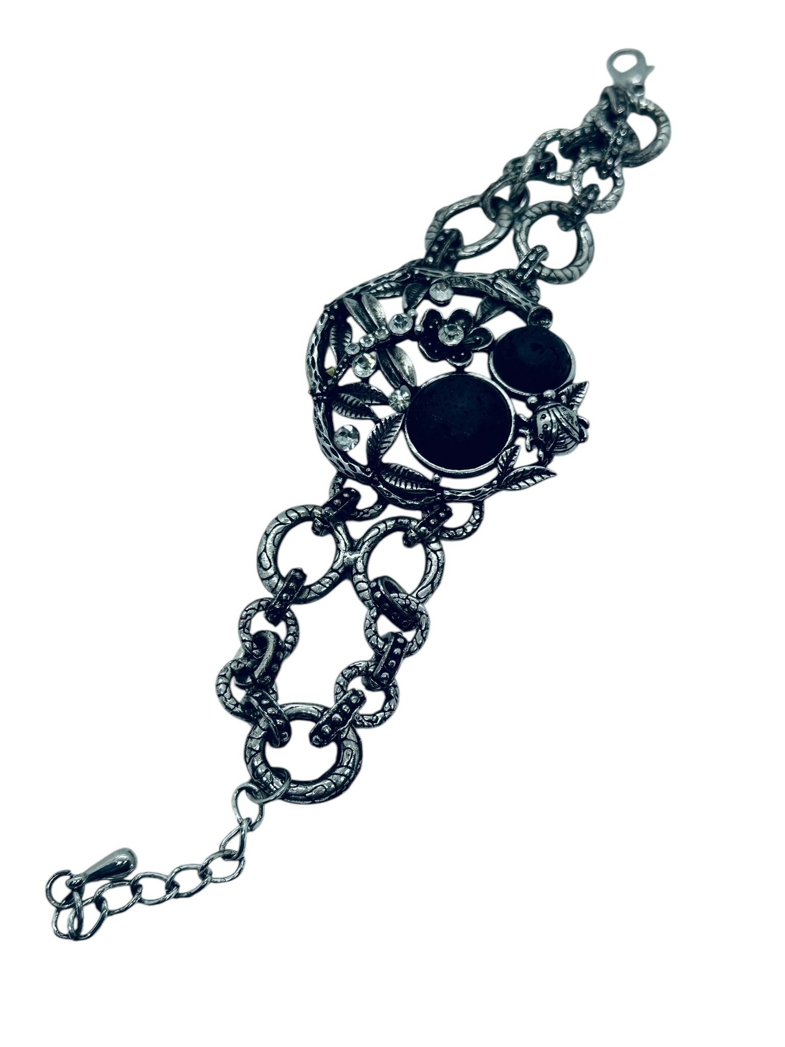 Armband i svart och silver