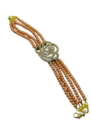 Armband i rosa med strass
