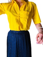 Vintage gul bomullsblus