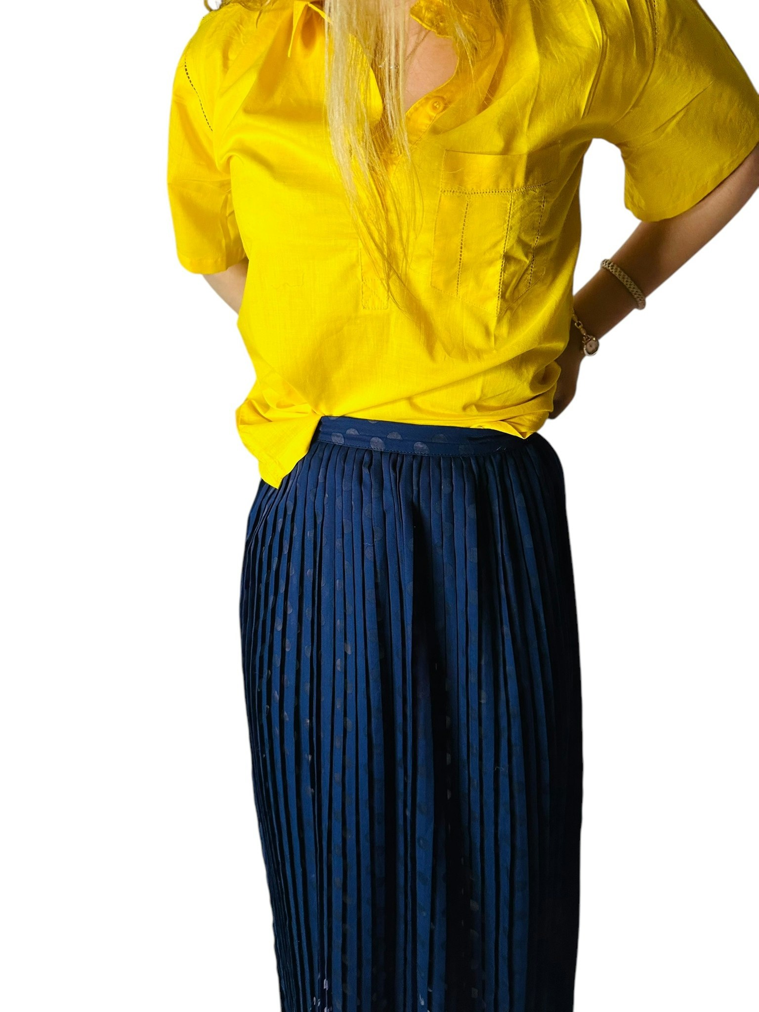Vintage gul bomullsblus