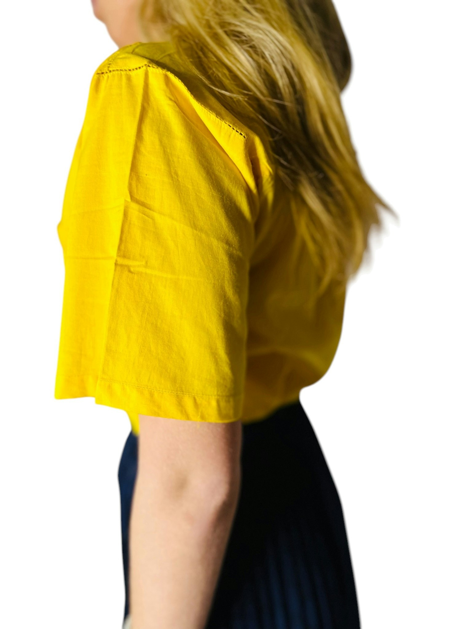 Vintage gul bomullsblus