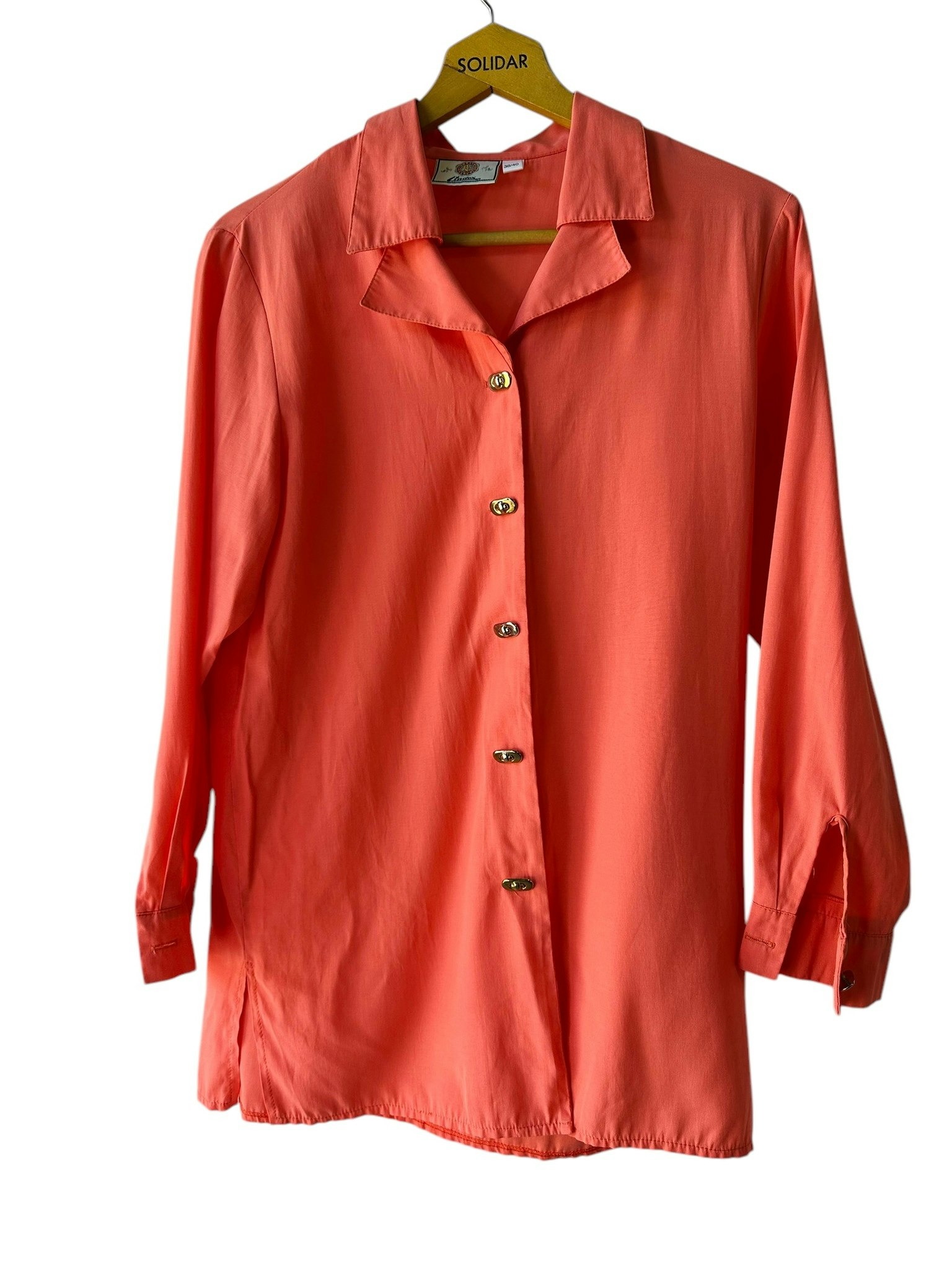 Vintage blus med dubbel krage