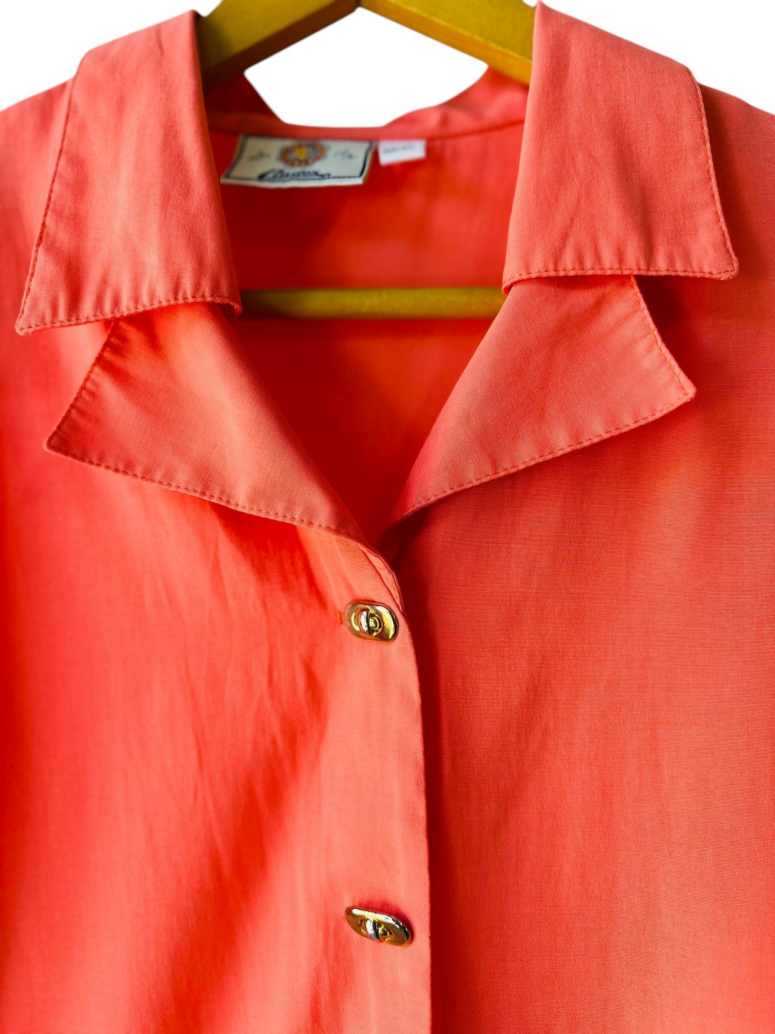 Vintage blus med dubbel krage