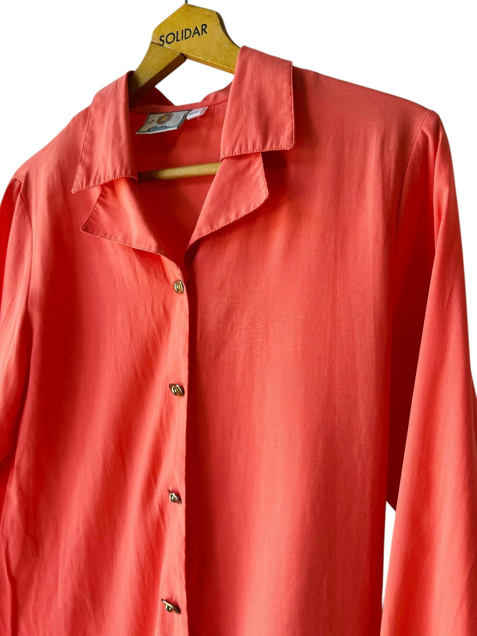 Vintage blus med dubbel krage