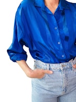 Vintage kornblå blus
