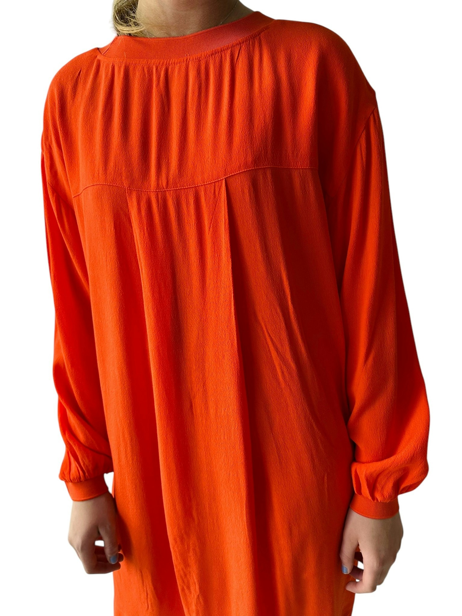 Orange klänning i viskos