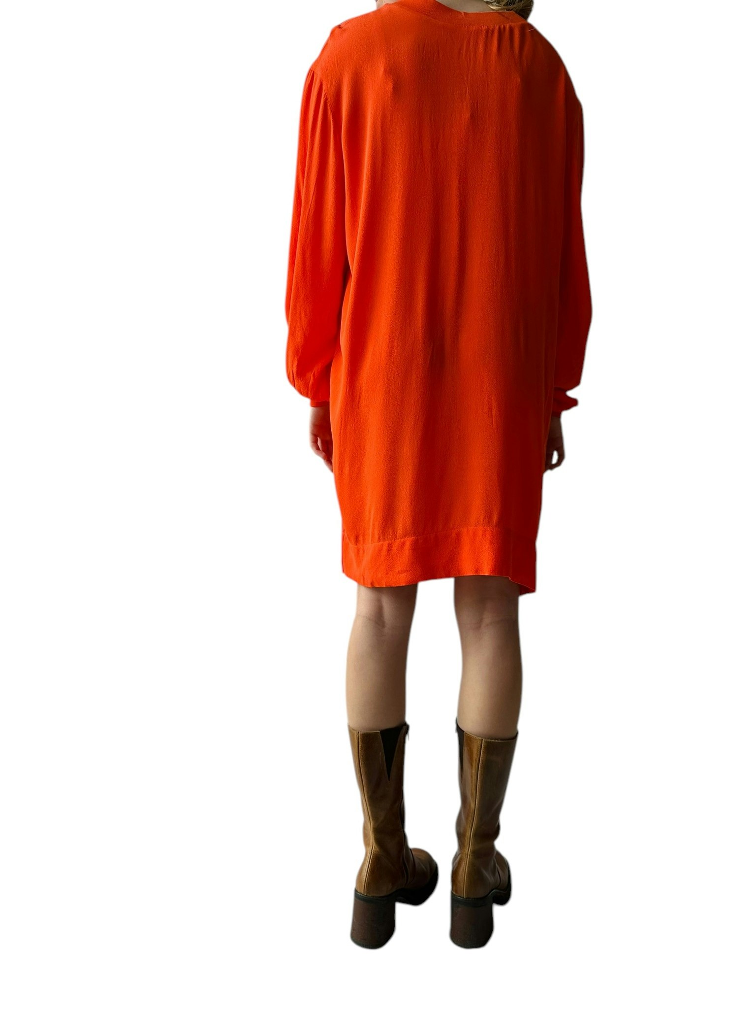 Orange klänning i viskos