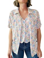 Vintage blus med väst
