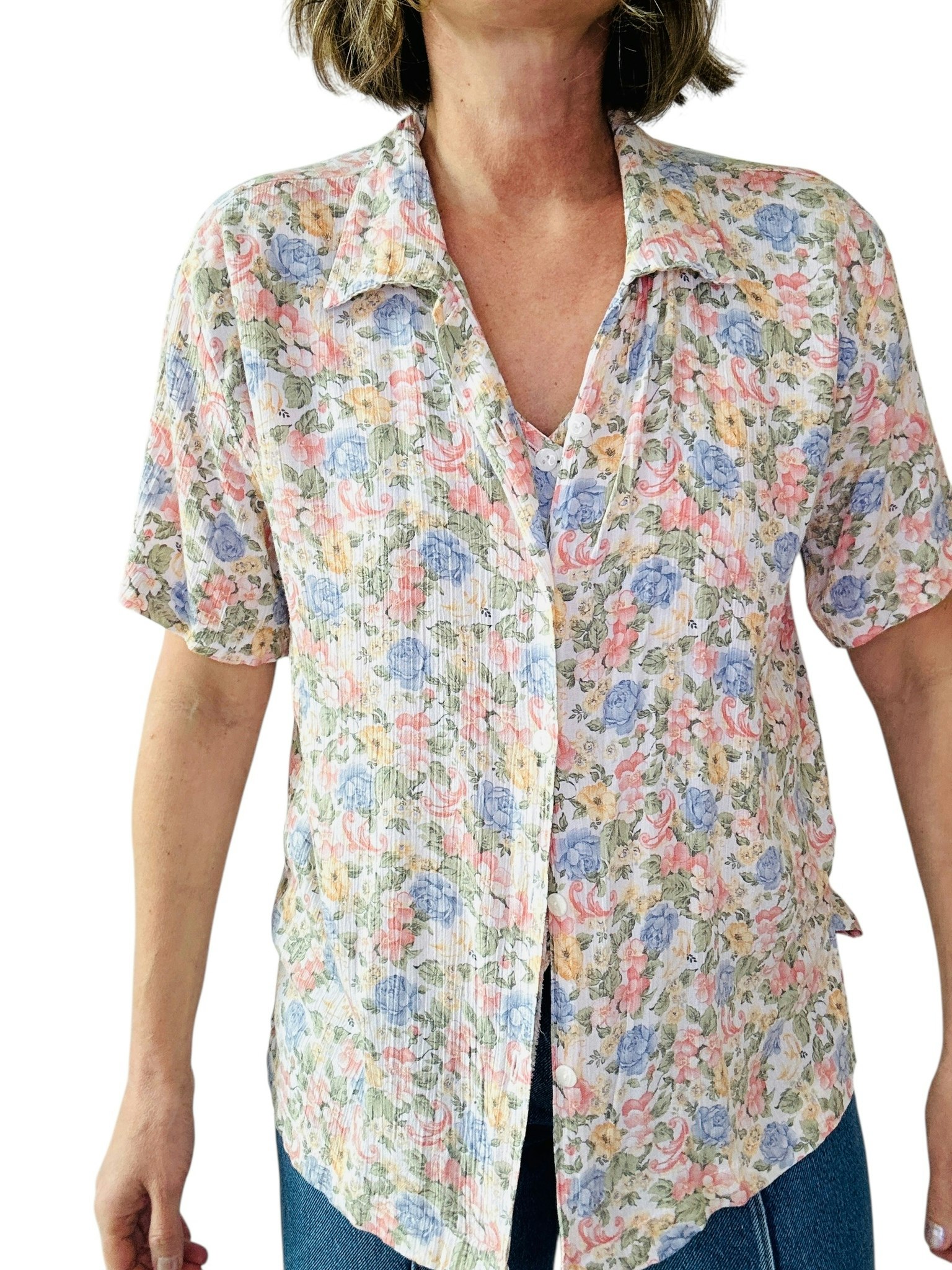 Vintage blus med väst