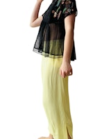 Transparent topp med broderier