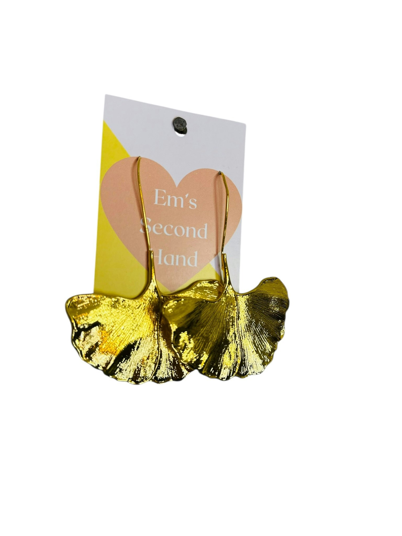 Örhängen ginkgo i guld