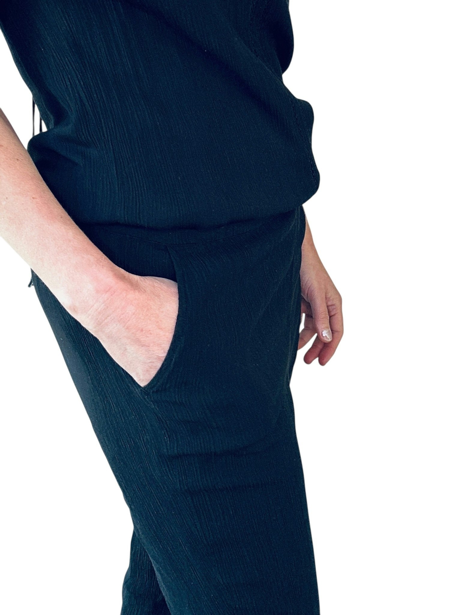 Hilfiger svart jumpsuit i bohostil