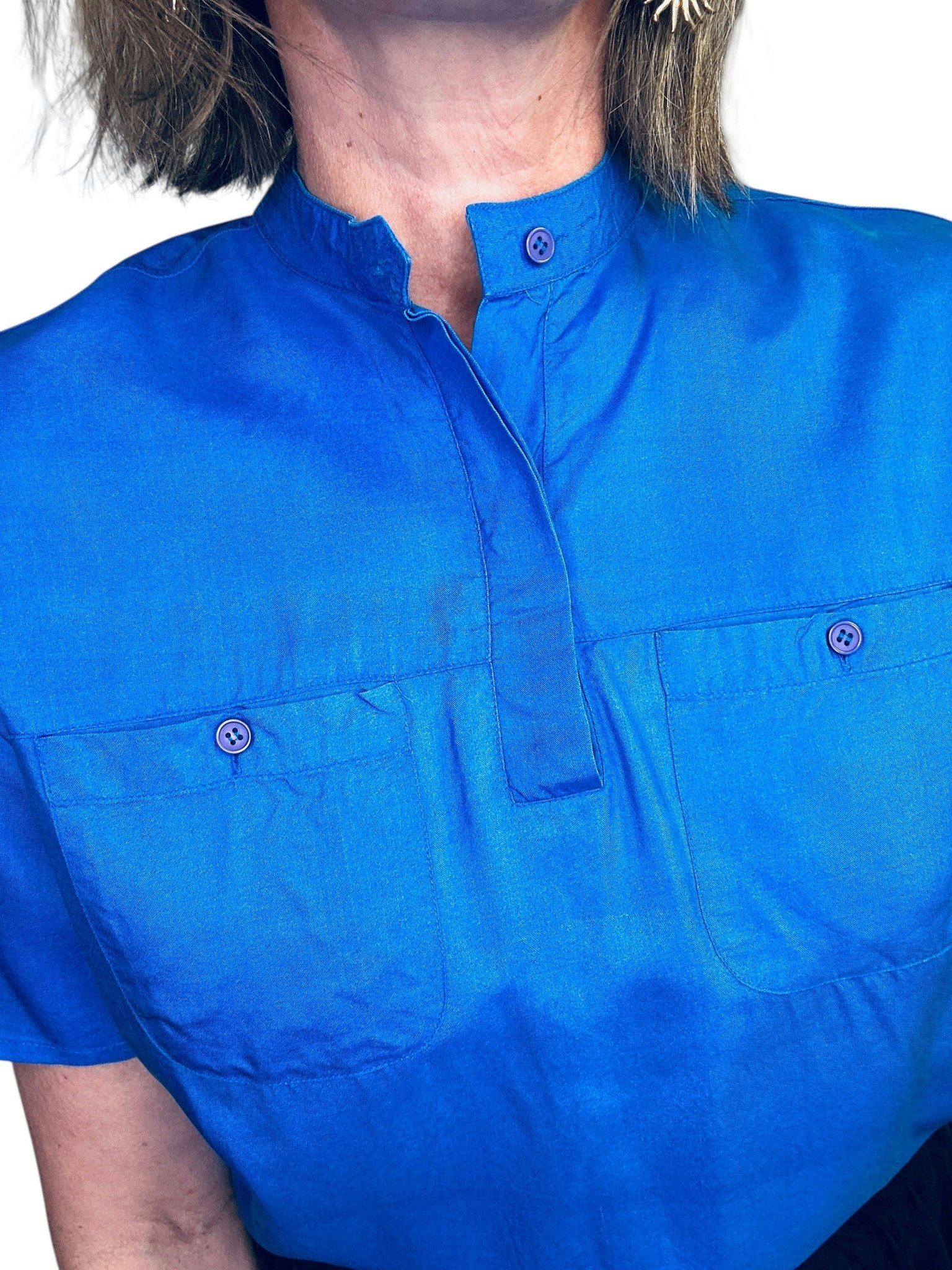 Vintage sidenblus