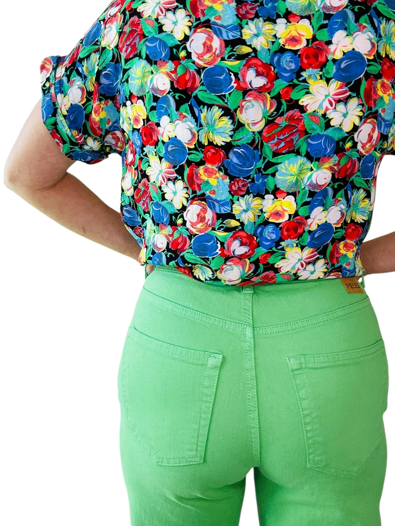 Vintage blommig blus