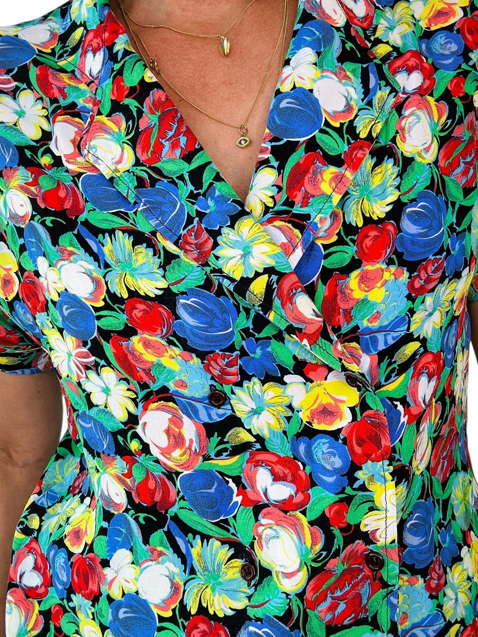 Vintage blommig blus
