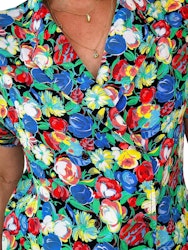 Vintage blommig blus