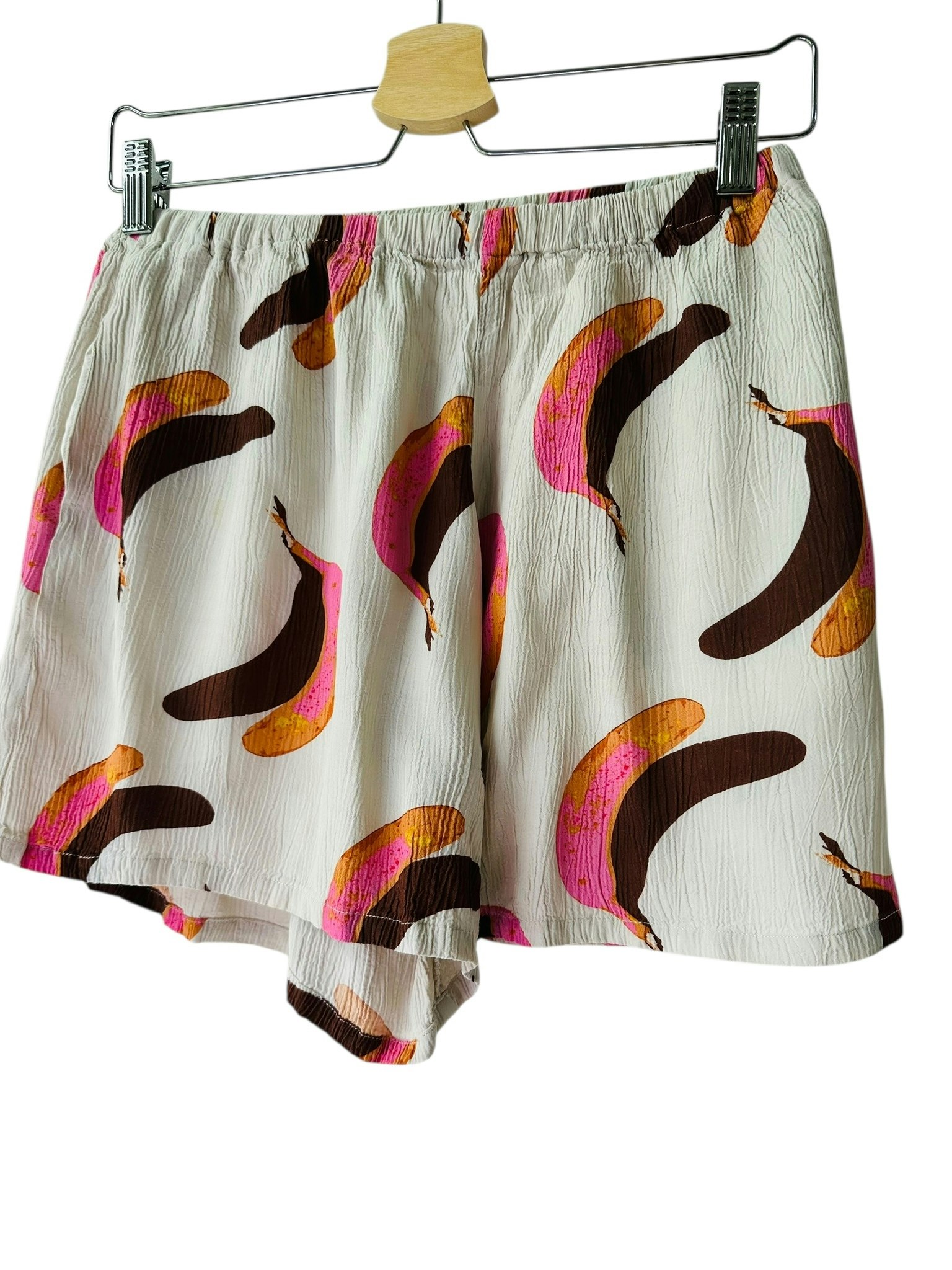 Shorts med banan-print