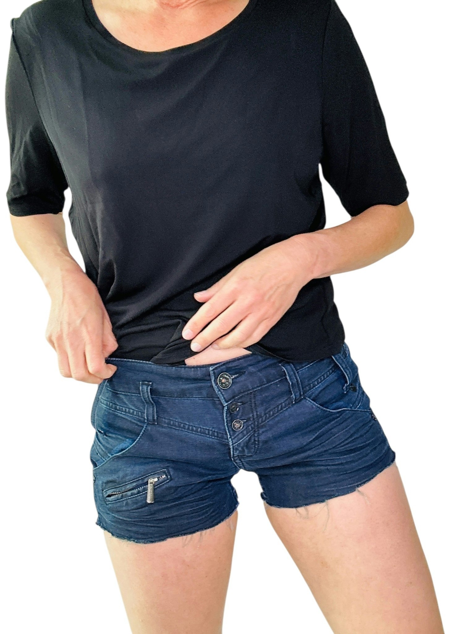 Vintage shorts med låg midja