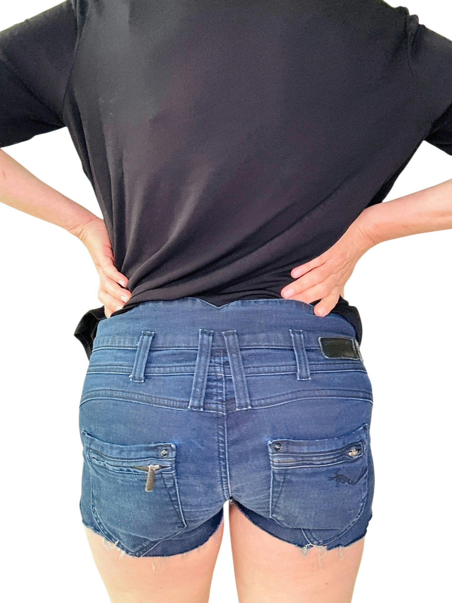 Vintage shorts med låg midja