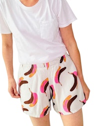 Shorts med banan-print