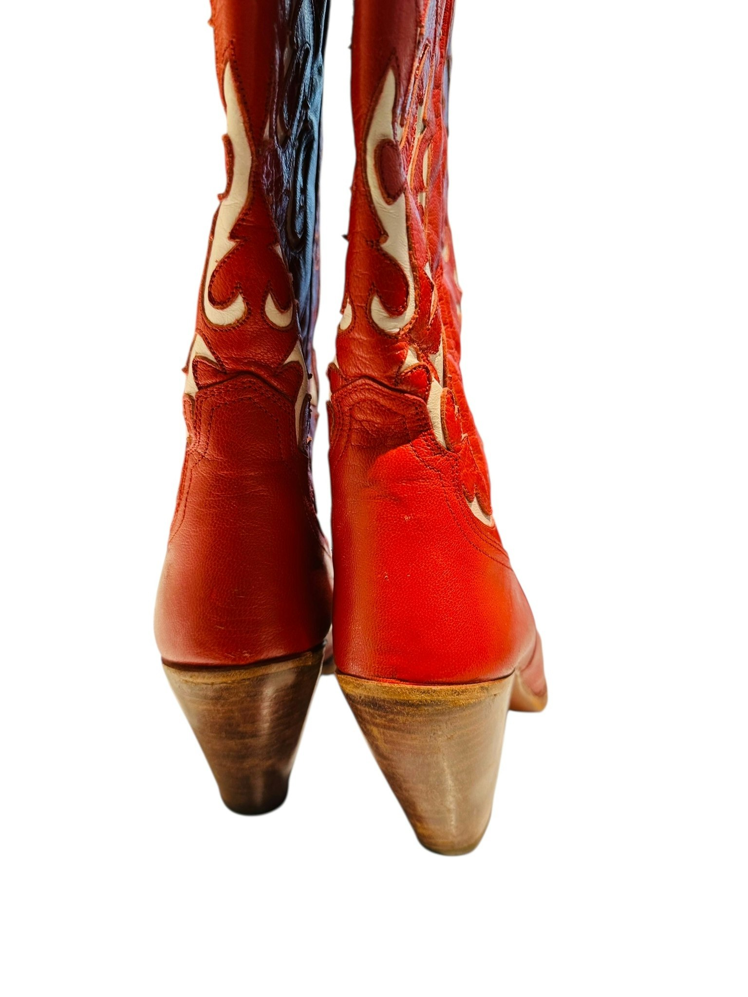 Vintage cowboyboots - röda
