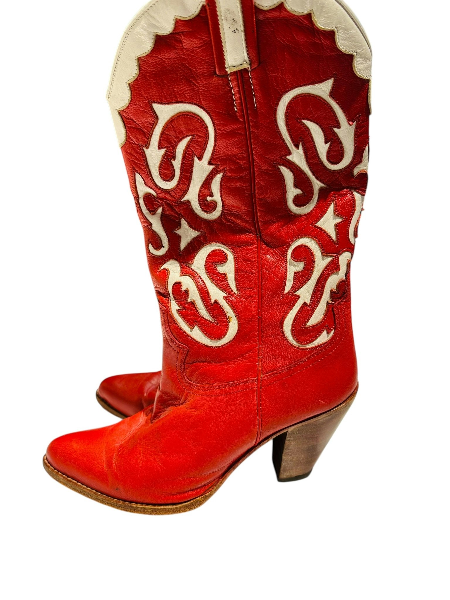 Vintage cowboyboots - röda