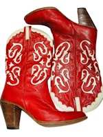 Vintage cowboyboots - röda