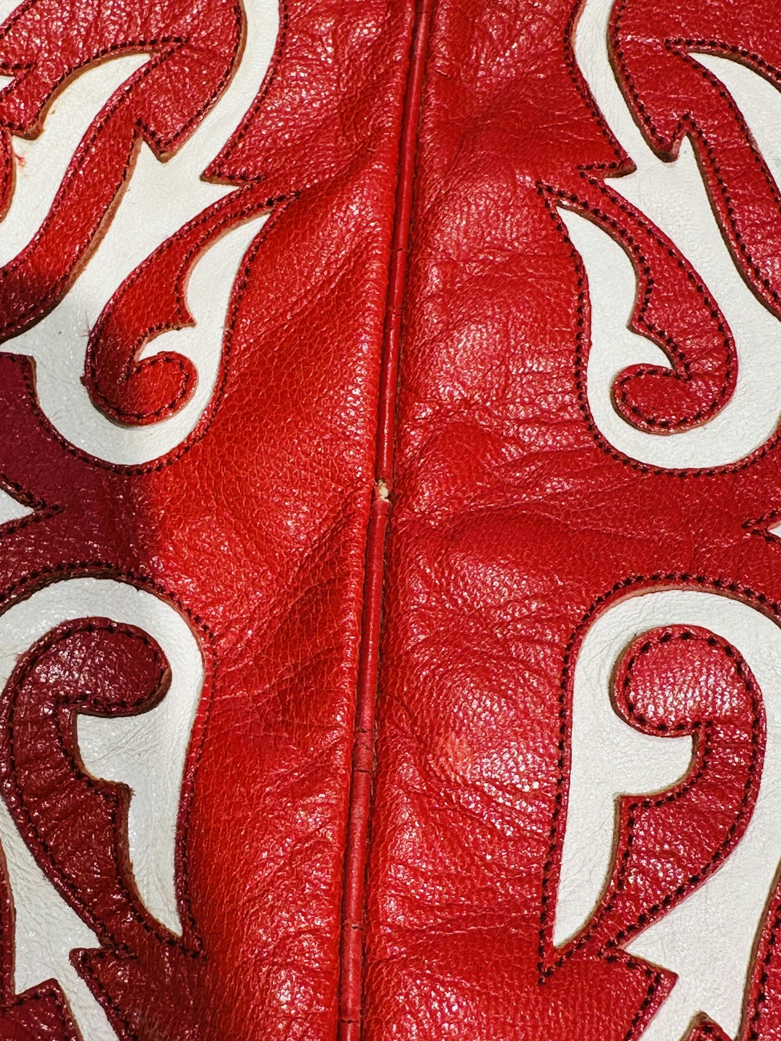 Vintage cowboyboots - röda