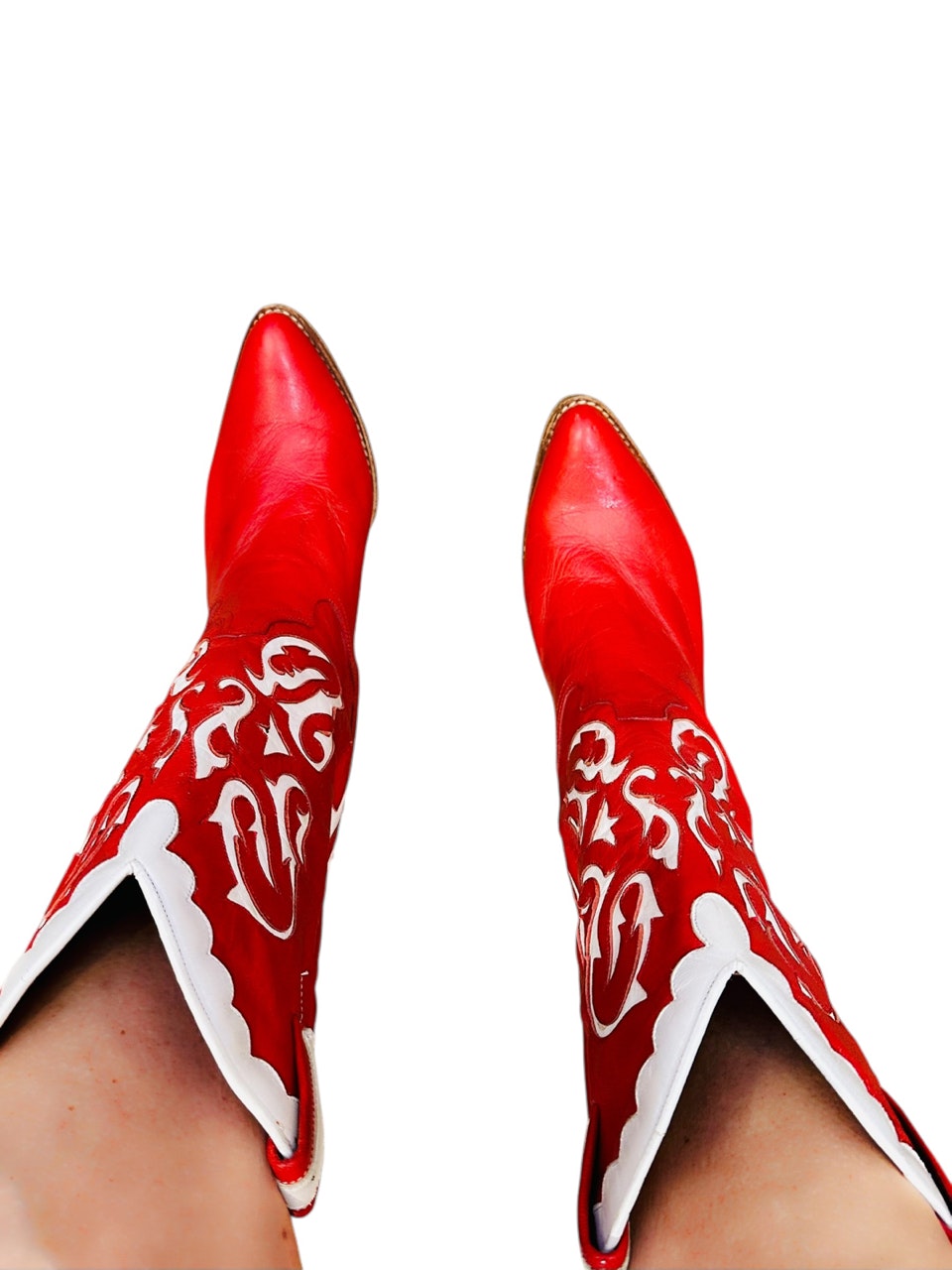 Vintage cowboyboots - röda