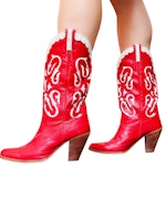Vintage cowboyboots - röda