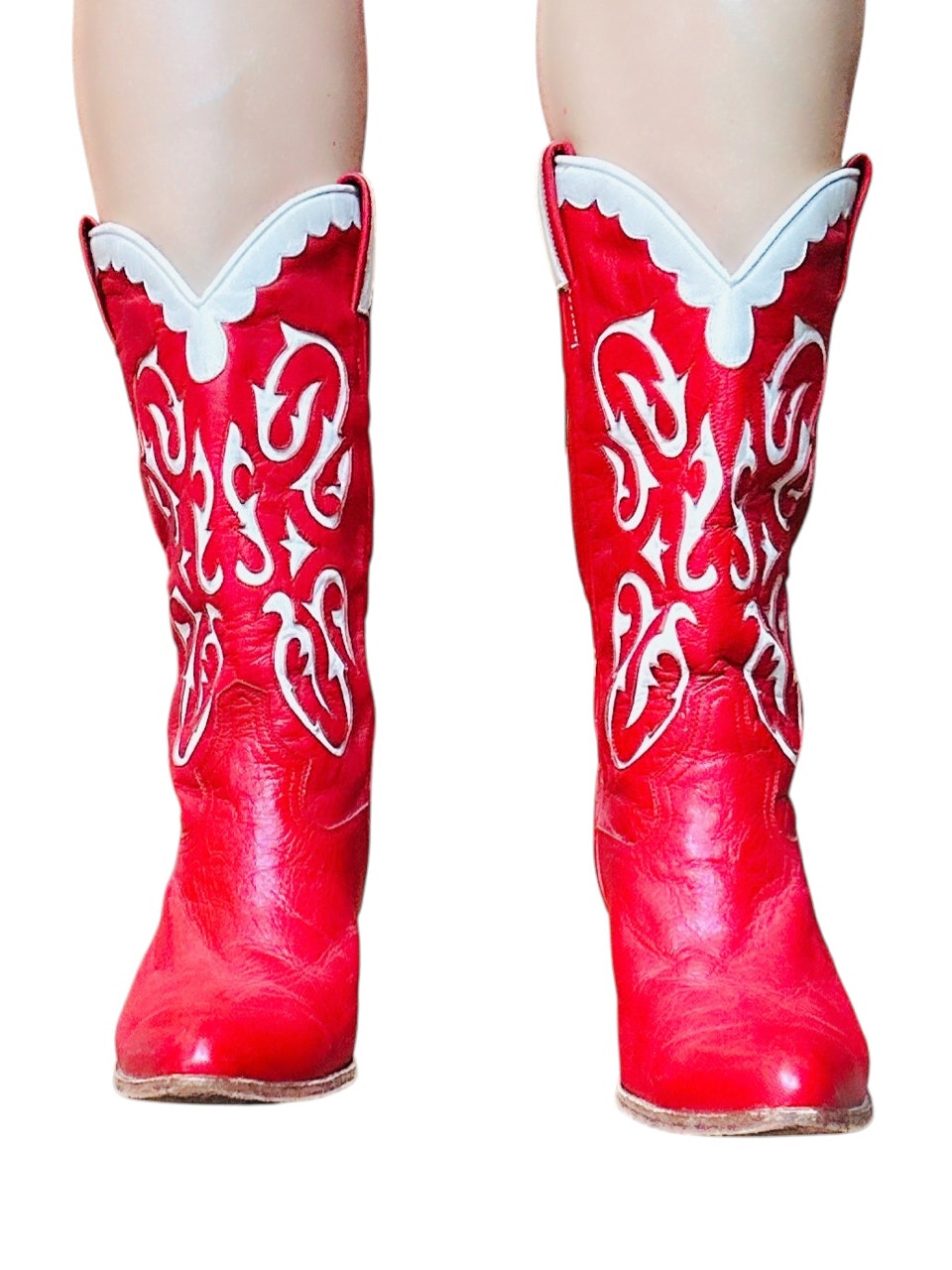 Vintage cowboyboots - röda