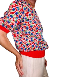 Vintage blommig topp