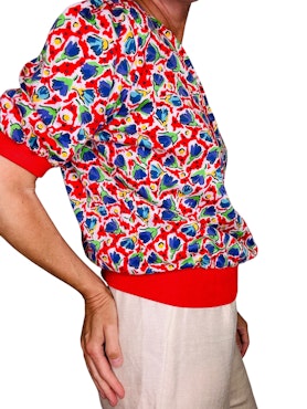 Vintage blommig topp