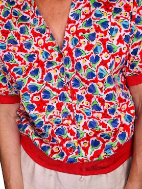 Vintage blommig topp