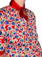 Röd sidenscarf