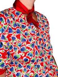 Röd sidenscarf