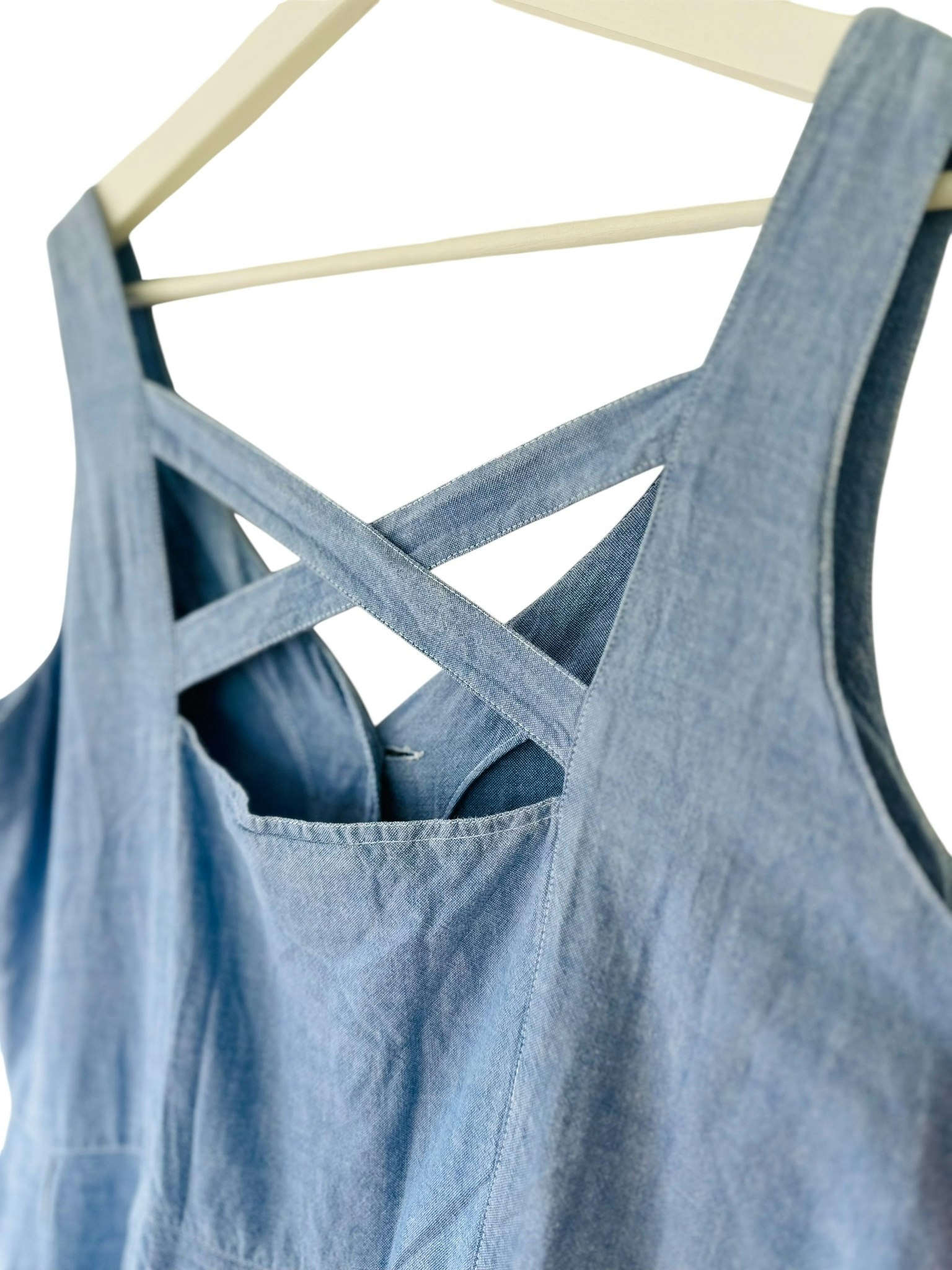 Vintage denimblå klänning