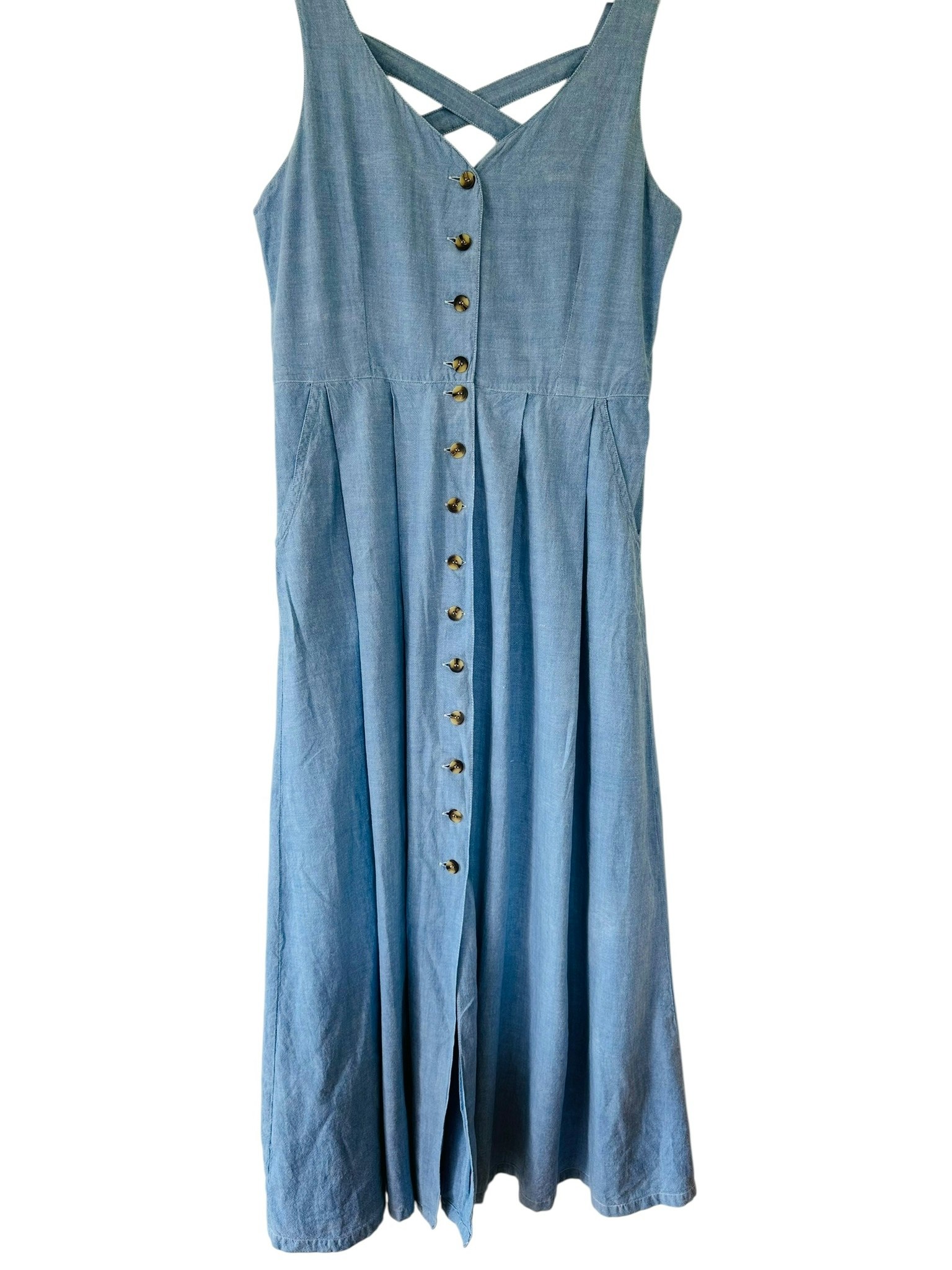 Vintage denimblå klänning