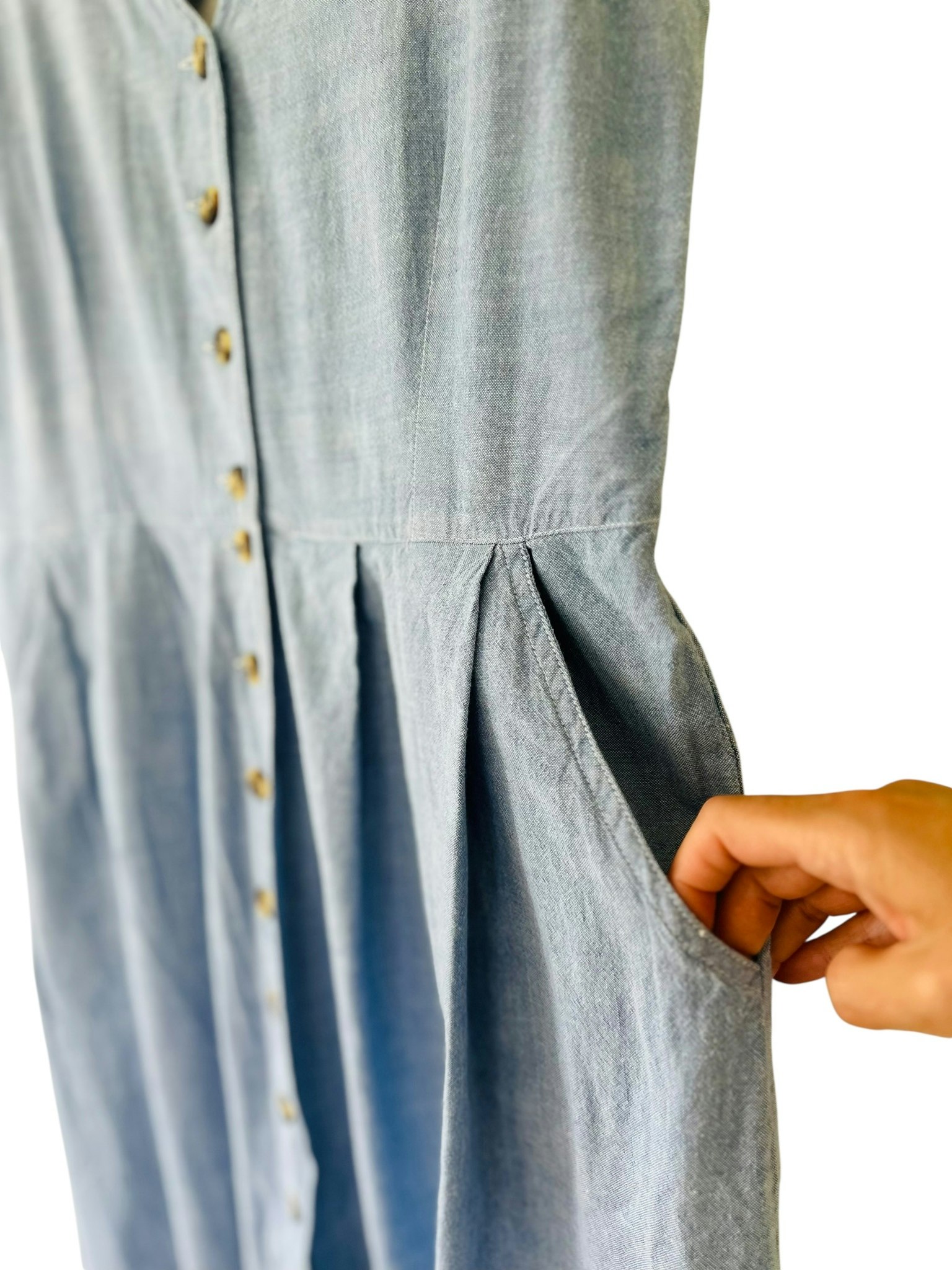 Vintage denimblå klänning