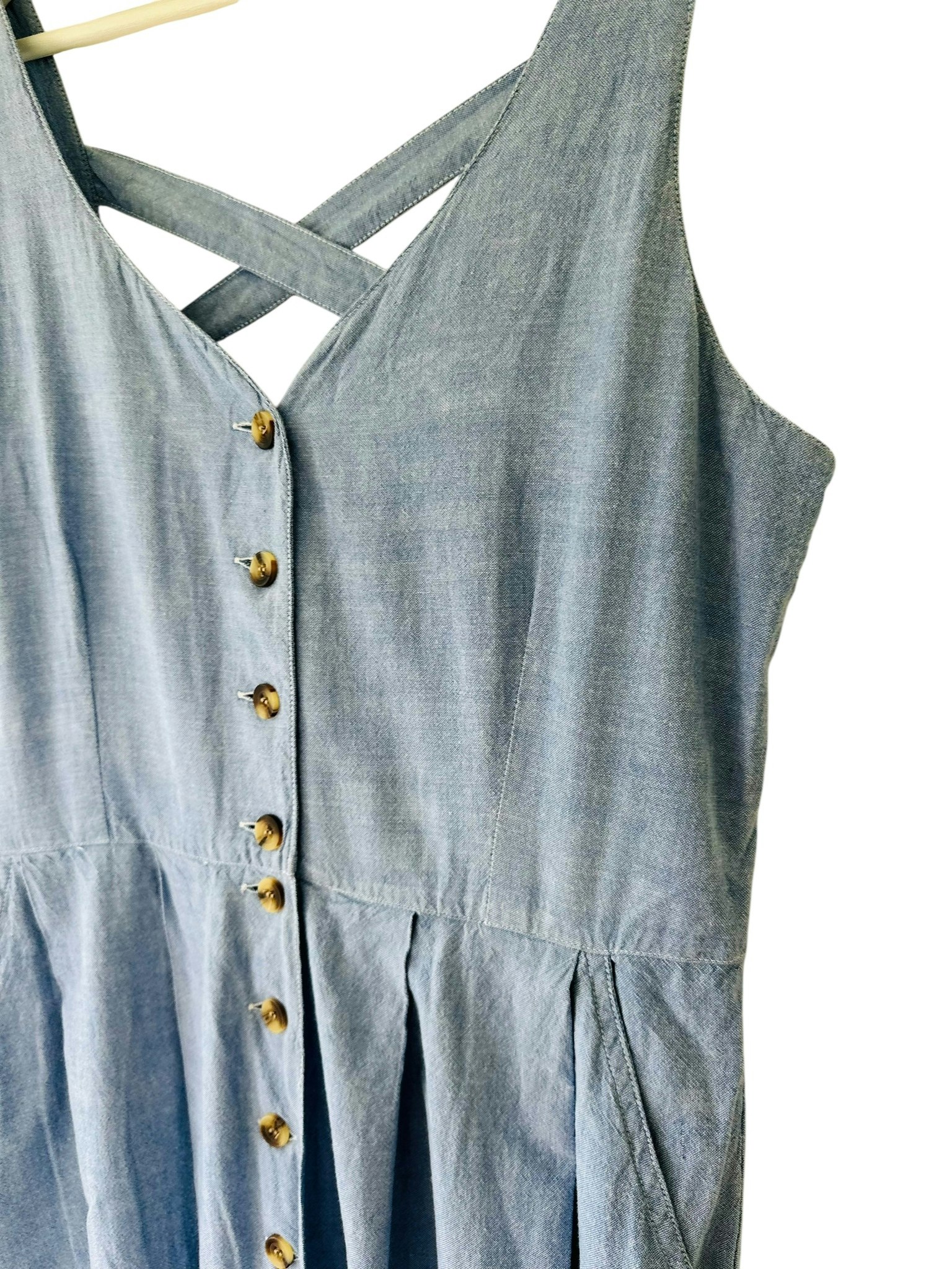 Vintage denimblå klänning