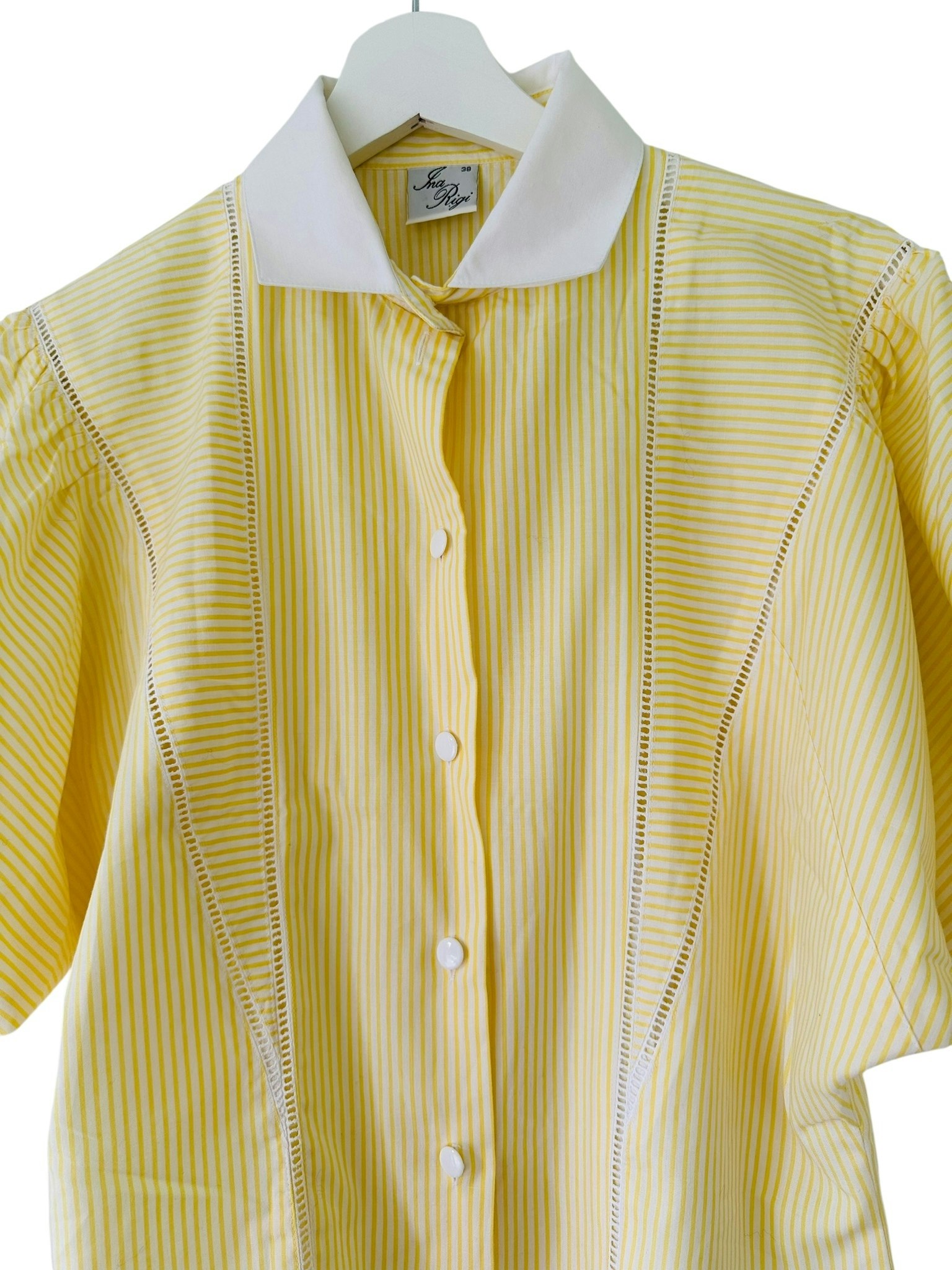 Vintage gulrandig blus