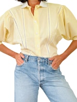 Vintage gulrandig blus