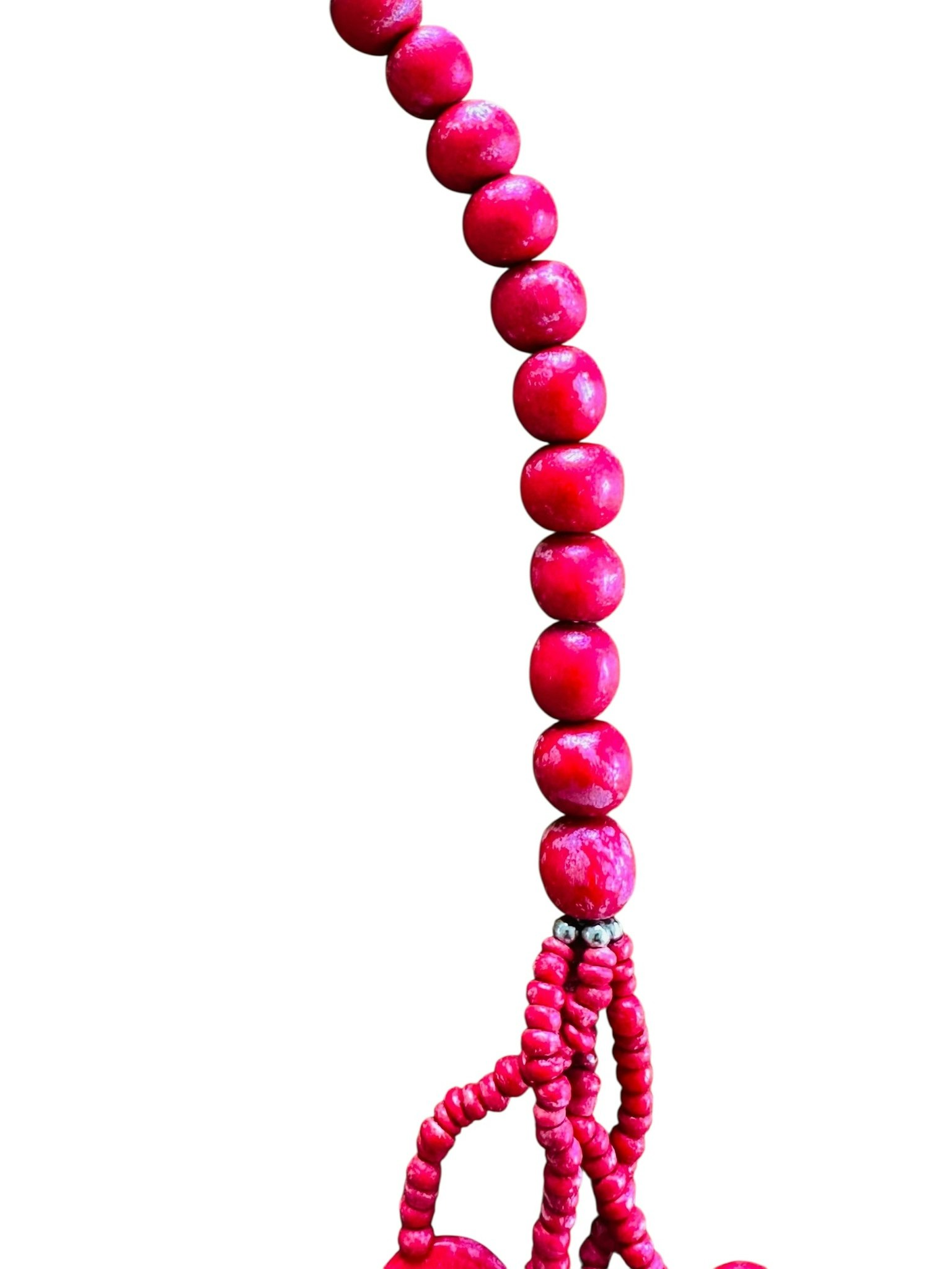 Rött flerradigt halsband