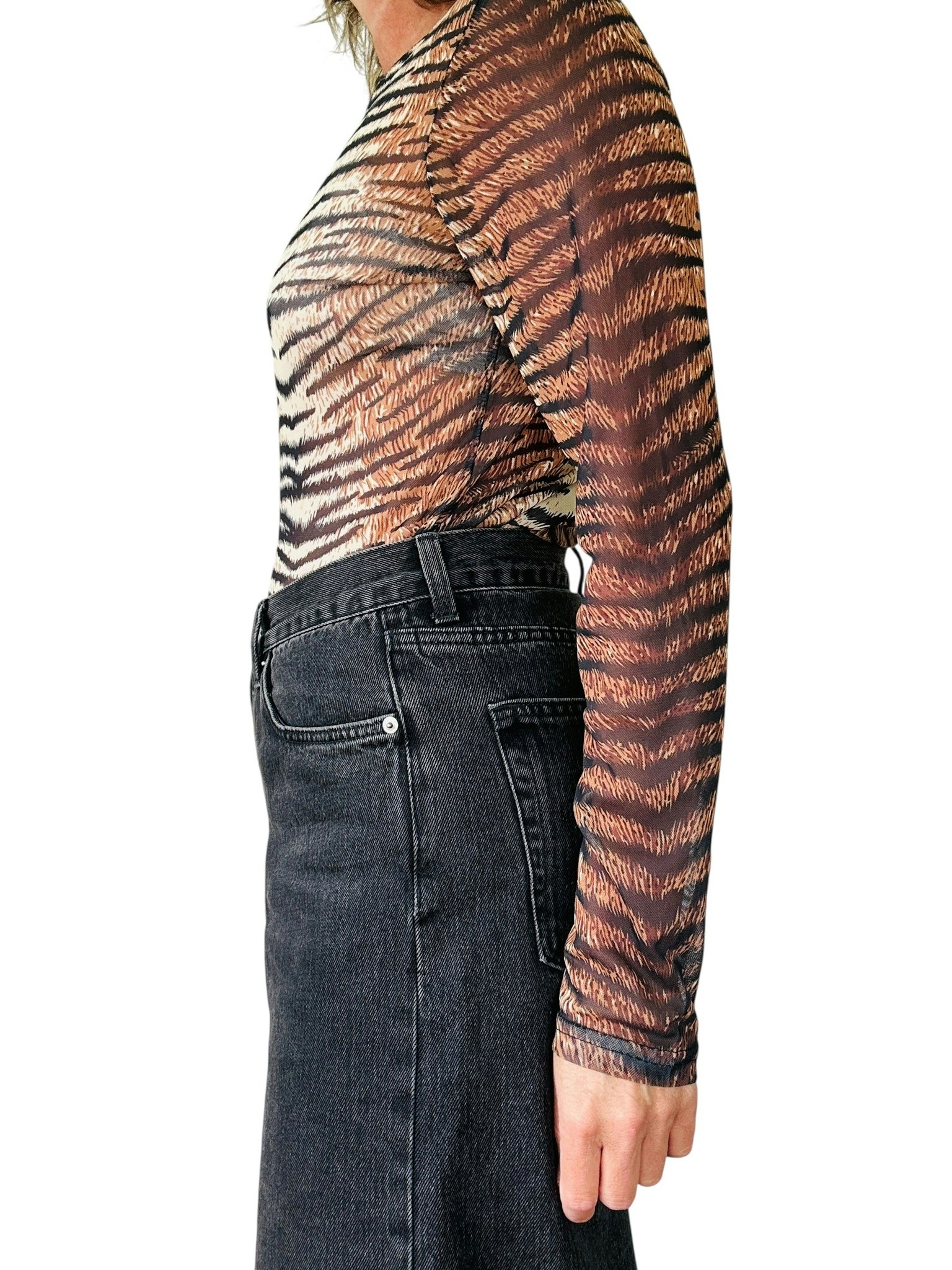 Meshtopp i tigermönster