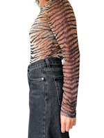 Meshtopp i tigermönster
