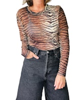 Meshtopp i tigermönster