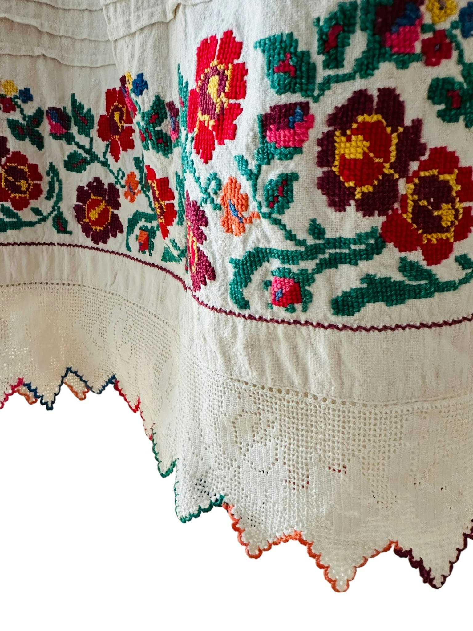 Vintage handbroderad kjol
