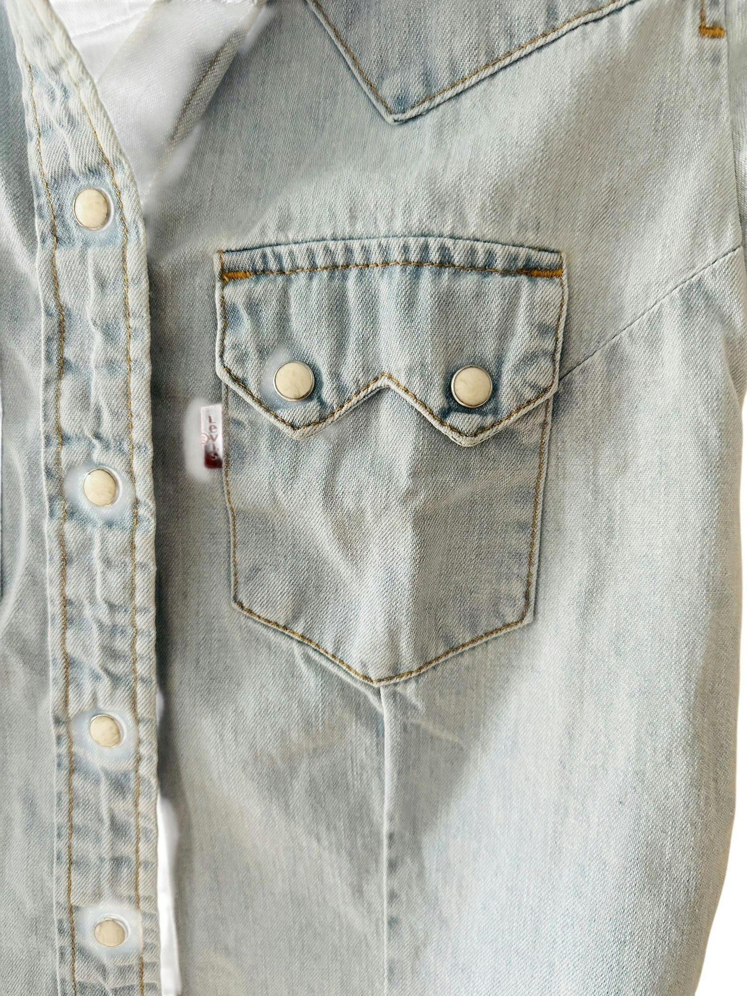 Levi's kortärmad jeansskjorta